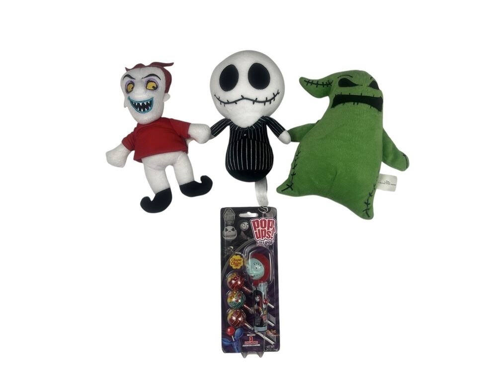 Kcare And Funko Disney Nightmare Before Christmas Plush Lot(3) & Sally Pez